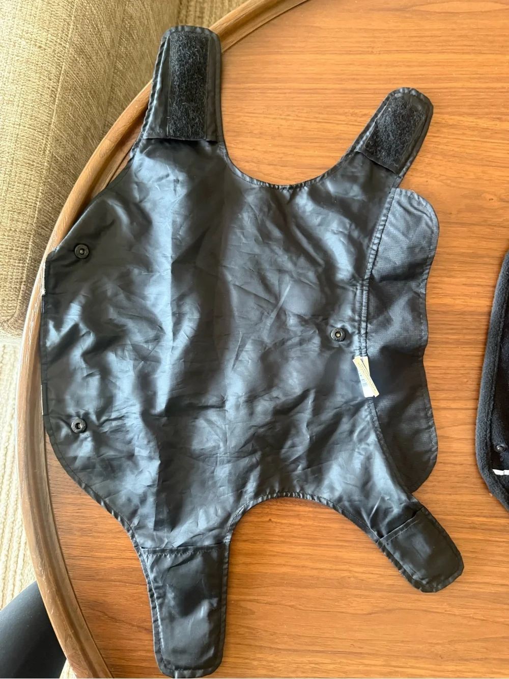 Top Paw 2-in-1 Reflective Dog Coat Fleece Jacket Black Medium